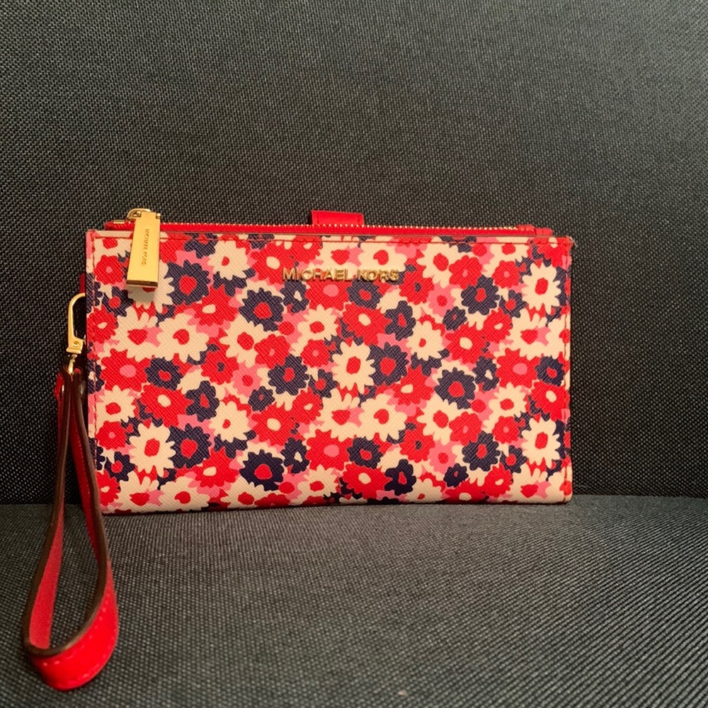 Michael Kors Adele Begonia Floral Print Wristlet